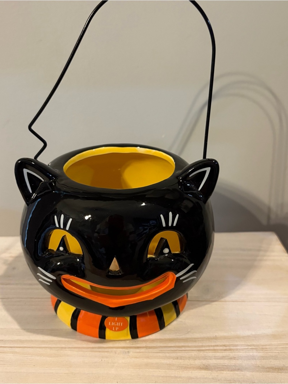 Johanna Parker Ceramic Black Cat Lantern - Halloween Decor